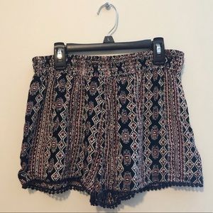 { angie } • aztec pom pom shorts